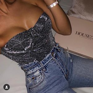 House of CB glitter corset